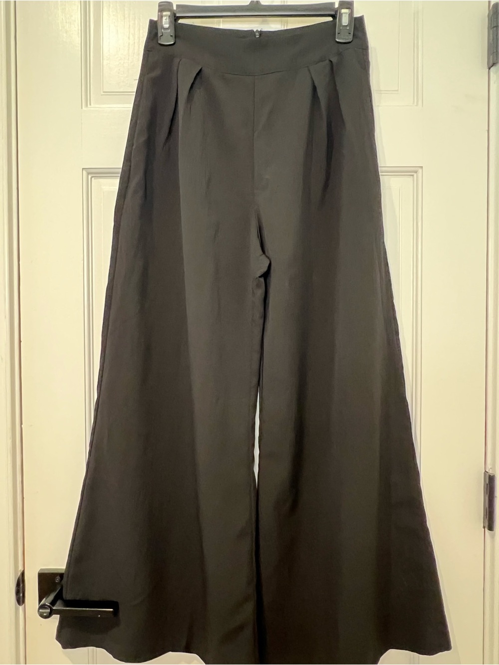 Source Unknown Black Wide-Leg High-Waist Trousers